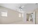 Spacious bedroom with ceiling fan and access to upper hallway at 2608 Kindness Ct, North Las Vegas, NV 89031