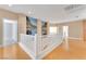 Upper level landing featuring a white railing and large mural at 31 Castle Creek Ct, Las Vegas, NV 89148