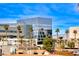 Aerial view of modern cityscape with palm trees at 353 E Bonneville Ave # 125, Las Vegas, NV 89101