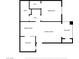 Simplified floor plan showing the arrangement of rooms including kitchen, living room and balcony at 45 Maleena Mesa St # 223, Henderson, NV 89074
