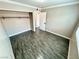 Bedroom with gray tile floors and built-in closet at 501 S Maryland Pkwy # B14, Las Vegas, NV 89101