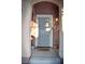 Front entrance with security door and decorative mat at 5402 Cross Meadows Ln, Las Vegas, NV 89122