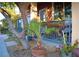 Landscaped front yard with plants and a large tree at 5402 Cross Meadows Ln, Las Vegas, NV 89122
