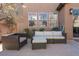 Patio furniture and view of the house's exterior at 10444 Britton Hill Ave, Las Vegas, NV 89129