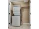 Stackable washer and dryer in a convenient laundry closet at 1254 Venue St # 102, Las Vegas, NV 89135