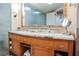 Elegant bathroom with double sinks, large mirror, and a shower at 2000 Fashion Show Dr # 5400, Las Vegas, NV 89109