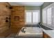 Spa-like bathroom with walk-in shower and soaking tub at 2044 Glorieta Ln, Las Vegas, NV 89134