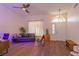 Living room with hardwood floors and large window at 2044 Glorieta Ln, Las Vegas, NV 89134