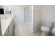 Clean bathroom with toilet and shower at 2254 Cold Canyon Ave, North Las Vegas, NV 89086