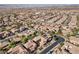 An aerial view shows the vast scale of this beautiful neighborhood and surrounding mountains at 2717 Mona Lisa St, Henderson, NV 89044