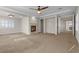 Main bedroom with fireplace and carpet flooring at 2717 Mona Lisa St, Henderson, NV 89044