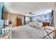 Large main bedroom with carpeted floors, a ceiling fan, and plenty of natural light at 2744 Drummossie, Las Vegas, NV 89044