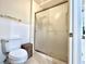 Clean bathroom with toilet and shower stall at 3012 Morning Ridge Dr, Las Vegas, NV 89134