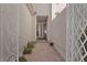 Elegant entryway with brick walkway and wrought iron gates at 3173 Lido Isle Ct, Las Vegas, NV 89117