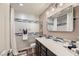 Clean bathroom with subway tile and updated vanity at 3615 Bitonto Ln, Henderson, NV 89044