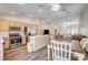 Kitchen with stainless steel appliances and breakfast bar at 3790 Morning Canyon St, Las Vegas, NV 89147