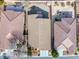 Aerial view of houses with tile roofs and desert landscaping at 5550 Carrara Pointe St, Pahrump, NV 89061