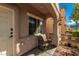 Inviting front porch with bench, offering a relaxing entryway at 6382 Lonesome Lake St, Las Vegas, NV 89148