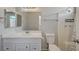 Clean bathroom with updated vanity and shower at 6560 Bush Clover Ln, Las Vegas, NV 89156