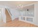 Bright dining room with chandelier and hardwood floors at 6607 Musette Ave, Las Vegas, NV 89139