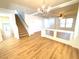 Spacious dining room with hardwood floors and chandelier at 6607 Musette Ave, Las Vegas, NV 89139