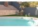 Sparkling pool with artificial turf and palms at 7409 Flat Rock St, Las Vegas, NV 89131