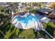 Resort-style pool with swim-up bar and shade structures at 750 Arguello Cir, Mesquite, NV 89027