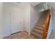 Inviting entryway with staircase and storage closet at 8284 Arden Ladder Pl, Las Vegas, NV 89117