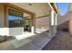 Covered patio with sliding glass door access at 844 Via Serenelia, Henderson, NV 89011