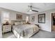 Bright and airy main bedroom with king-size bed and plenty of closet space at 889 Ariel Heights Ave, Las Vegas, NV 89138