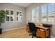 Bright home office with built-in desk and plenty of natural light at 9008 Rolling Pietra St, Las Vegas, NV 89166