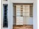 Walk-in closet featuring custom shelving and drawers for optimal storage at 1963 Scimitar Dr # 0, Henderson, NV 89014