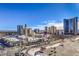 Aerial view showcasing the building and city views at 200 Sahara Ave # 1708, Las Vegas, NV 89102