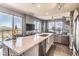 Modern kitchen with a large island and city views at 200 Sahara Ave # 1708, Las Vegas, NV 89102