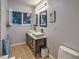 Elegant bathroom with dual sinks and updated fixtures at 2505 Laurie Dr, Las Vegas, NV 89102