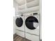 Modern washer and dryer with built in drawers at 3180 S Tioga Way, Las Vegas, NV 89117