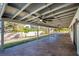 Covered patio with ceiling fan, concrete flooring, and access to backyard at 3180 S Tioga Way, Las Vegas, NV 89117