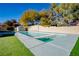 Inviting swimming pool with artificial turf and a spacious deck at 3180 S Tioga Way, Las Vegas, NV 89117