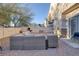 Spacious backyard with seating area and gravel at 3309 Jamaica Princess Pl # 3, North Las Vegas, NV 89084