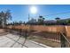 Backyard patio with wrought iron fencing, offering a view of the street at 3367 Vema Dr, Las Vegas, NV 89121