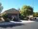 Front view of a single-story house with a two-car garage at 3925 Vulcan St, Las Vegas, NV 89122