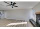 Living room with hardwood floors and fireplace at 4962 E Baltimore Ave, Las Vegas, NV 89104