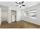 Bright bedroom with wood flooring and built-in closet at 659 I, Boulder City, NV 89005