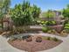 Landscaped entrance to Emerson at Providence community at 7563 Chimney Point Ct, Las Vegas, NV 89166