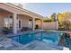 Resort-style pool and patio area at 9316 Provence Garden Ln, Las Vegas, NV 89145