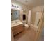 Full bathroom with a bathtub and updated vanity at 10065 Hemet Dr, Las Vegas, NV 89134