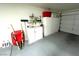 Attached garage with extra storage space at 10065 Hemet Dr, Las Vegas, NV 89134