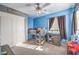 Charming bedroom with built-in bunk bed and closet at 10546 Hartford Hills Ave, Las Vegas, NV 89166