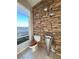 Chic powder room, stone feature wall, unique sink at 1761 Augusta St, Pahrump, NV 89048