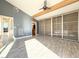 Bedroom with gray walls, wood-look floors and large closet at 1761 Augusta St, Pahrump, NV 89048